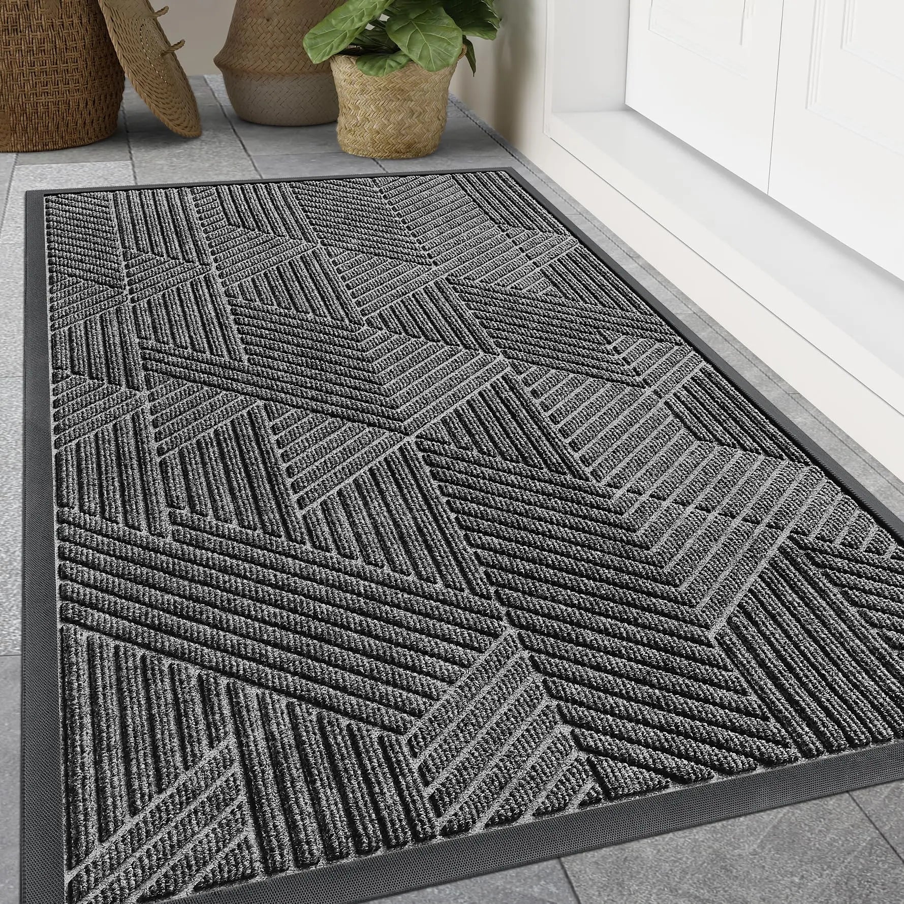Entryway Rug Non-Slip Absorbent Indoor Outdoor Welcome Mat for Front Door Hallway Patio Garage Apartment Entrance Home Decor | Thomler