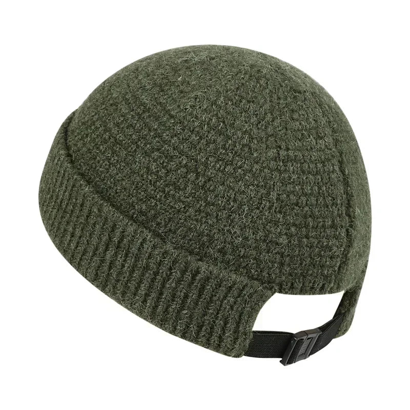 Knit Skullcap with Rolled Cuff – Soft Cotton Winter Hat for Men & Women, Casual Streetwear Beanie, Indoor & Outdoor Headwear | Thomler