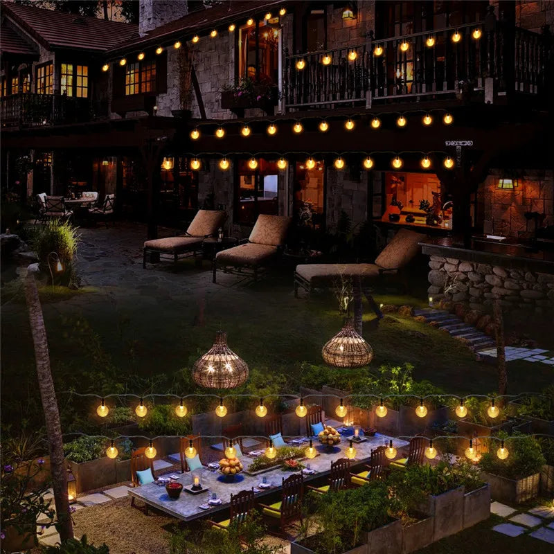 Outdoor Solar Twinkle String Lights 30 ft Soft Glow Garden Patio Yard Decorative | Thomler