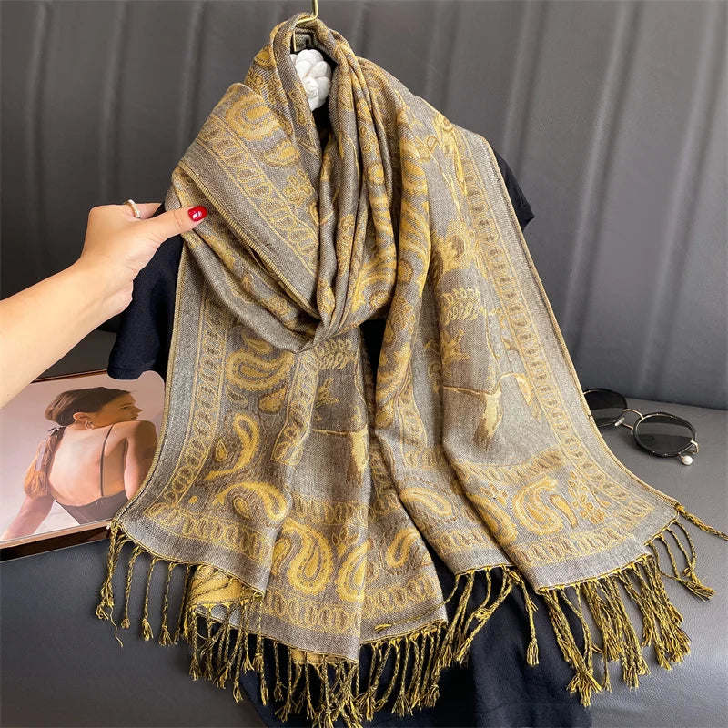 Women's Soft Cashmere-Feel Wrap Shawl – Lightweight Year-Round Fashion Accessory for Everyday Warmth | Thomler