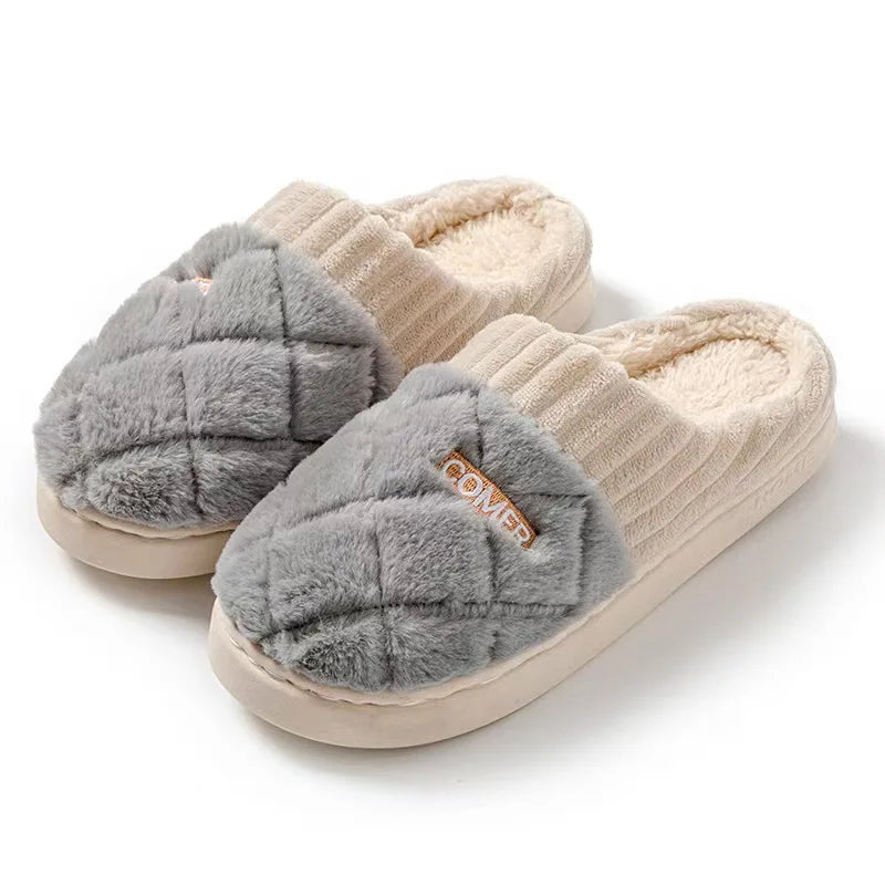 Women's Fleece-Lined Slip-On House Shoes with Anti-Skid Sole for Winter Warmth | Thomler