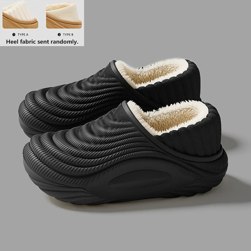 Cozy Fleece-Lined Slippers – Cushioned EVA Sole with Non-Slip Grip for Men & Women | Indoor Winter House Shoes | Thomler