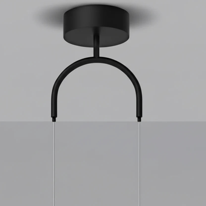 Modern Glass Drop Ceiling Fixture with Integrated LED Lighting for Dining Room & Bedroom | Thomler