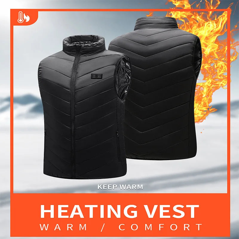 USB-Powered Body Warmer Vest with 21 Heating Zones for Outdoor Activities & Winter Sports | Thomler