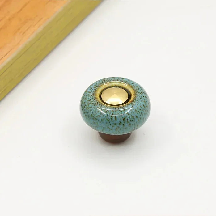 Cabinet Knob Ceramic 3.2 cm Round Furniture Drawer Kitchen Cupboard Handle Replacement Hardware | Thomler
