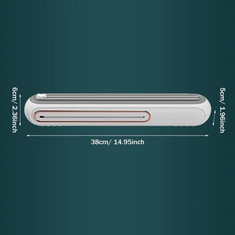 Magnetic Wrap Dispenser with Precision Cutter for Plastic Wrap, Foil & Parchment Paper – Space-Saving Kitchen Organizer, BPA-Free | Thomler