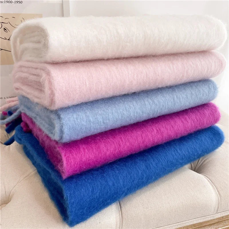 Oversized Pashmina Wrap with Fringe Detail for Women – Plush Viscose Blend Cold Weather Accessory | Thomler