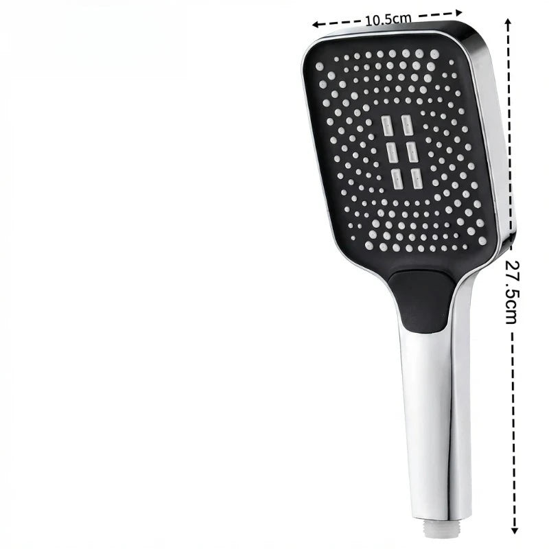 Square Rain Shower Head with 3 Spray Modes & Water-Saving Technology for High-Pressure Flow | Thomler