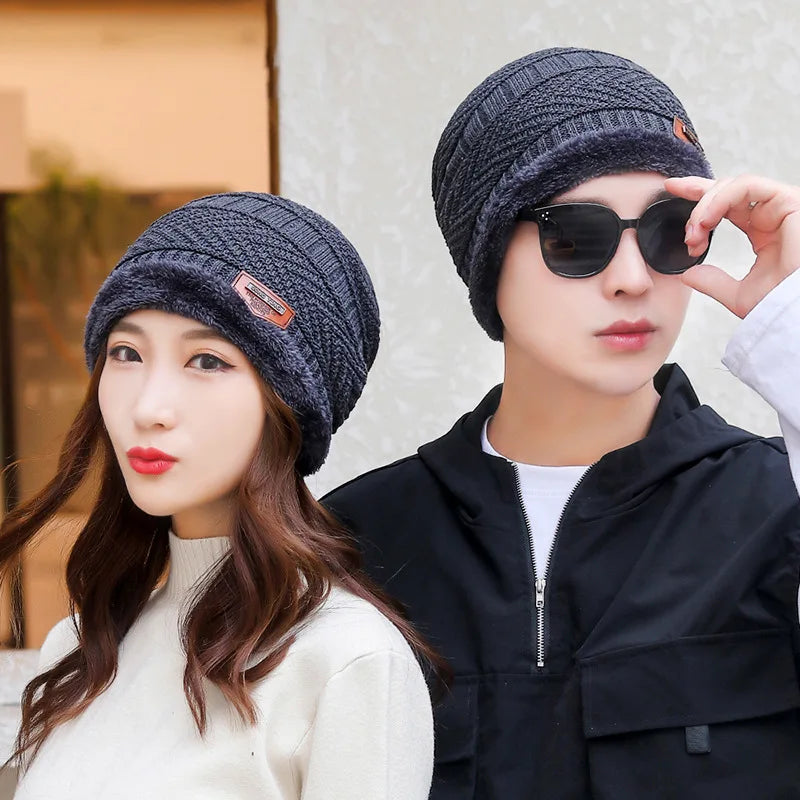 Cuffless Winter Beanie – Thick Knit Skullcap for Men & Women, Windproof Cold Weather Hat for Skiing Outdoors | Thomler