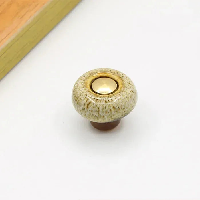 Cabinet Knob Ceramic 3.2 cm Round Furniture Drawer Kitchen Cupboard Handle Replacement Hardware | Thomler