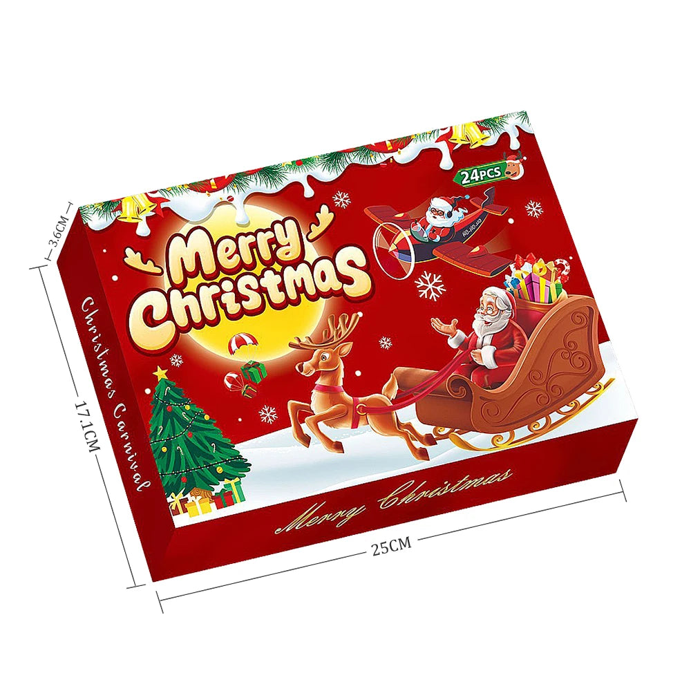 Holiday Countdown Treasure Hunt Box – 24 Mini Figurines for DIY Advent Calendar Decoration | Thomler