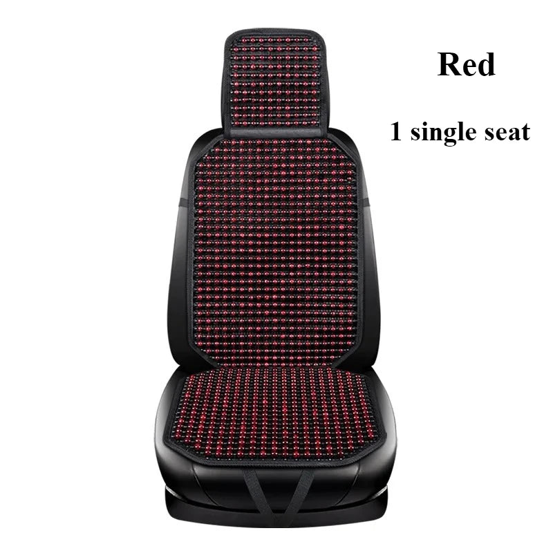 Natural Wooden Bead Car Seat Cushion – Breathable Massage Support with Air Flow Design for Year-Round Driving Comfort | Thomler