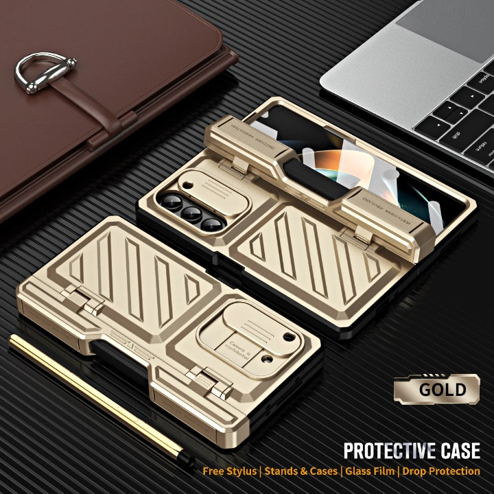 Foldable Phone Armor Case with Built-In Screen Guard & Kickstand for Samsung Galaxy Z Fold 4 / Z Fold 5 – Drop-Tested Protection | Thomler