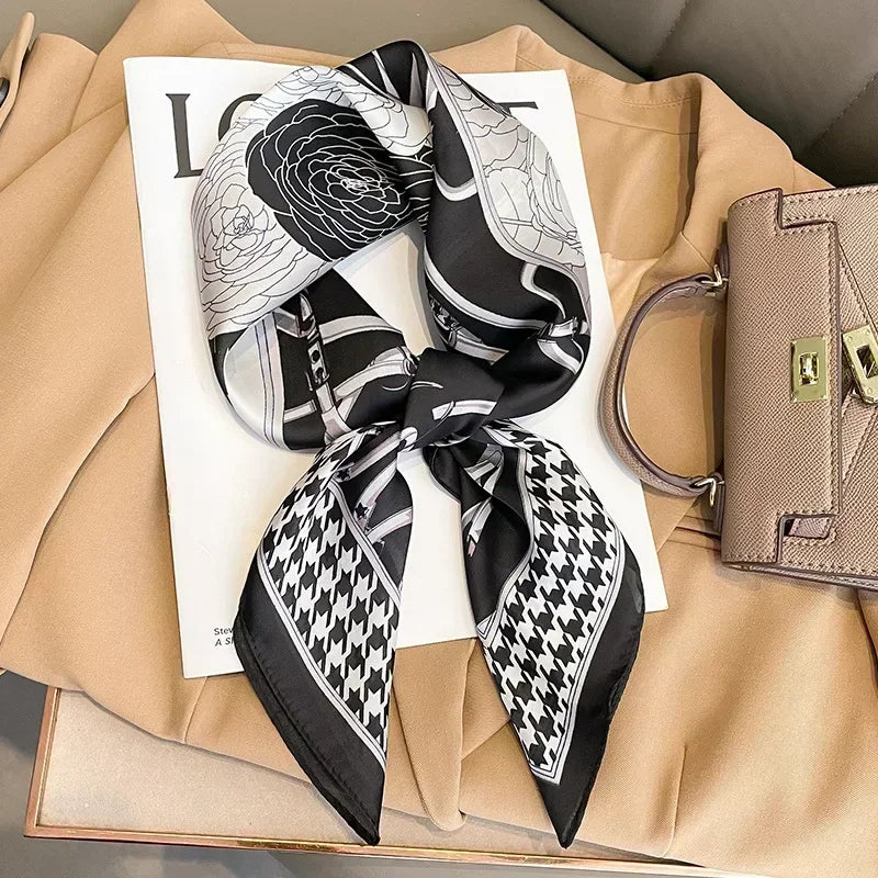 Satin Square Scarf for Women – Multi-Purpose Accessory for Hair, Neck, Bag & Headwrap | Thomler