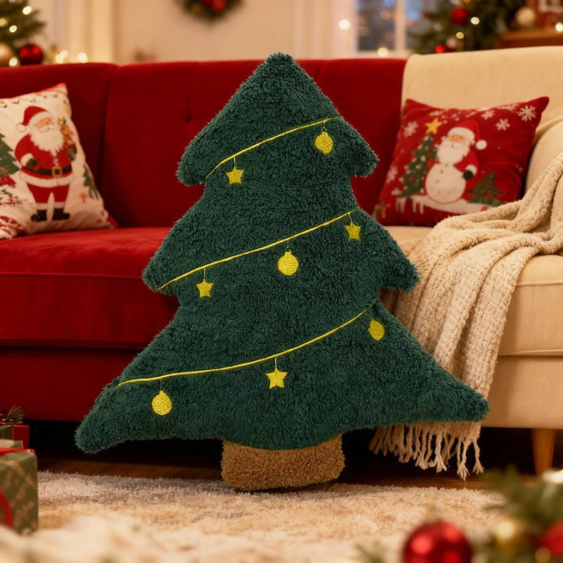 Holiday Evergreen Cushion Throw Pillow – Festive Plush Accent for Couch, Armchair & Lumbar Support | Thomler