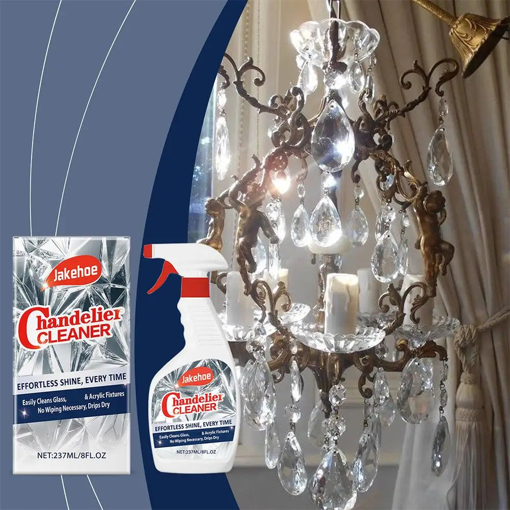 Cleaning Spray 237.0 ml (8.3 UK fl oz) Glass Crystal Lamp Maintenance Streak Free Fixture Cleaner For Chandeliers Mirrors And Lighting | Thomler