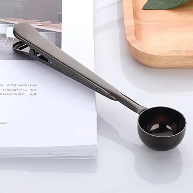 Coffee Spoon Clip Stainless Steel 7 in Kitchen Bag Sealer Measuring Tool Durable Multifunction Home Cafe Accessory | Thomler