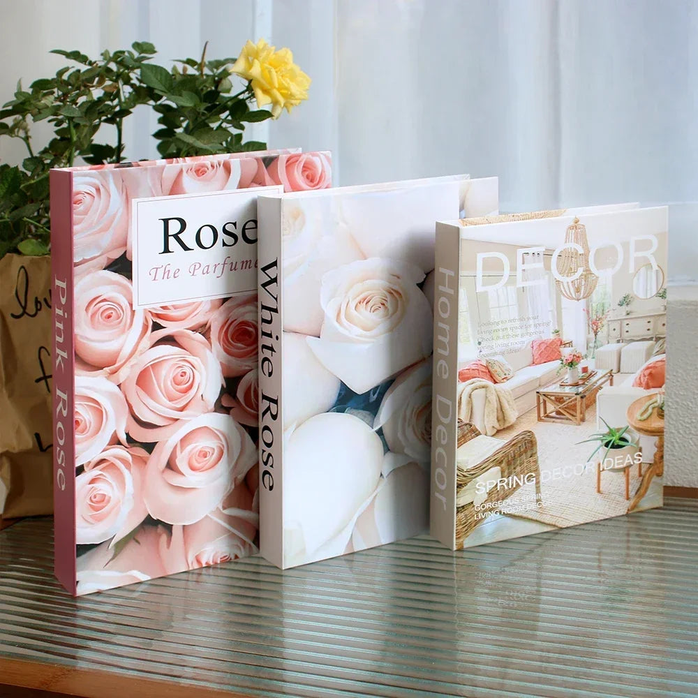 Decorative Faux Books Cardboard Foldable Set Of 3 Living Room Coffee Table Styling Bookshelf Display Interior Decor | Thomler