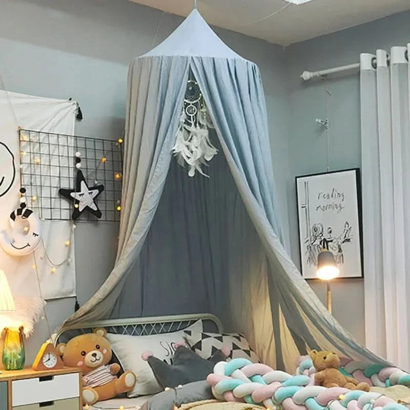 Sheer Fabric Play Tent Canopy for Girls' Bedroom & Reading Nook – Ceiling-Mounted Playhouse Drape | Thomler