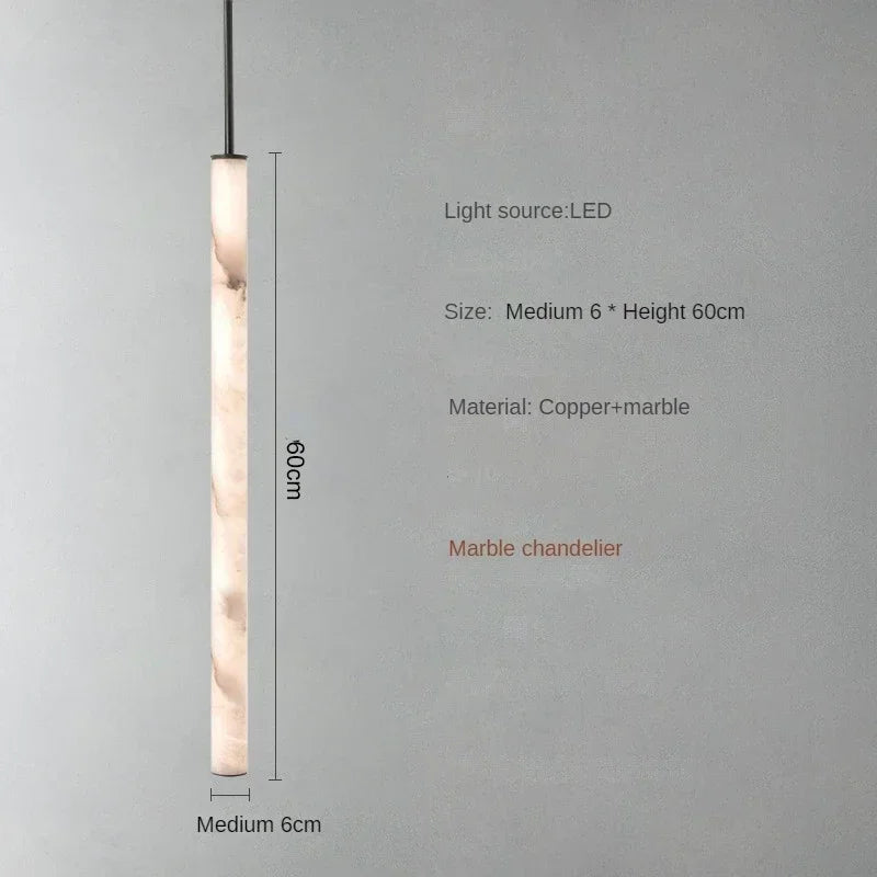 Copper & Natural Stone Pendant Light – Modern Hanging Fixture for Dining Room, Bedroom & Entryway | Thomler