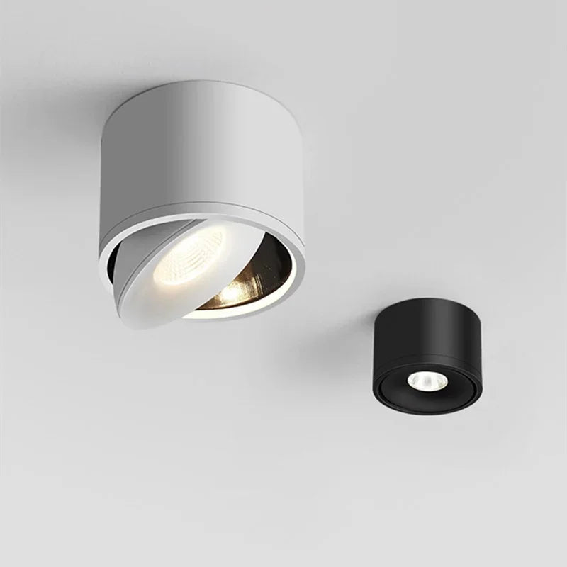 Ceiling Spotlight Aluminium 11.2 cm Adjustable Black White Living Room Kitchen Accent Lighting Rotatable Dimmable LED Surface Mounted | Thomler