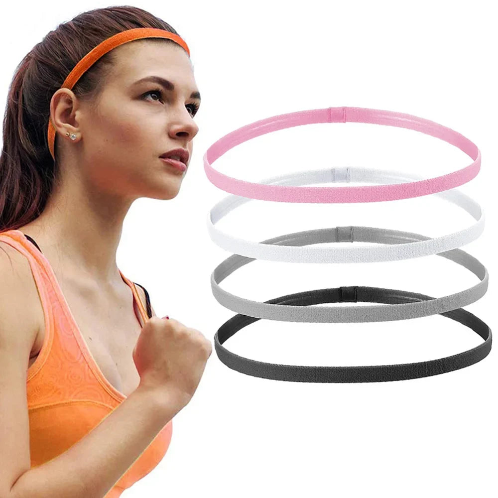 Stretchy Non-Slip Athletic Headbands for Women — 4-Pack Workout Hair Bands for Running, Yoga, Gym | Thomler