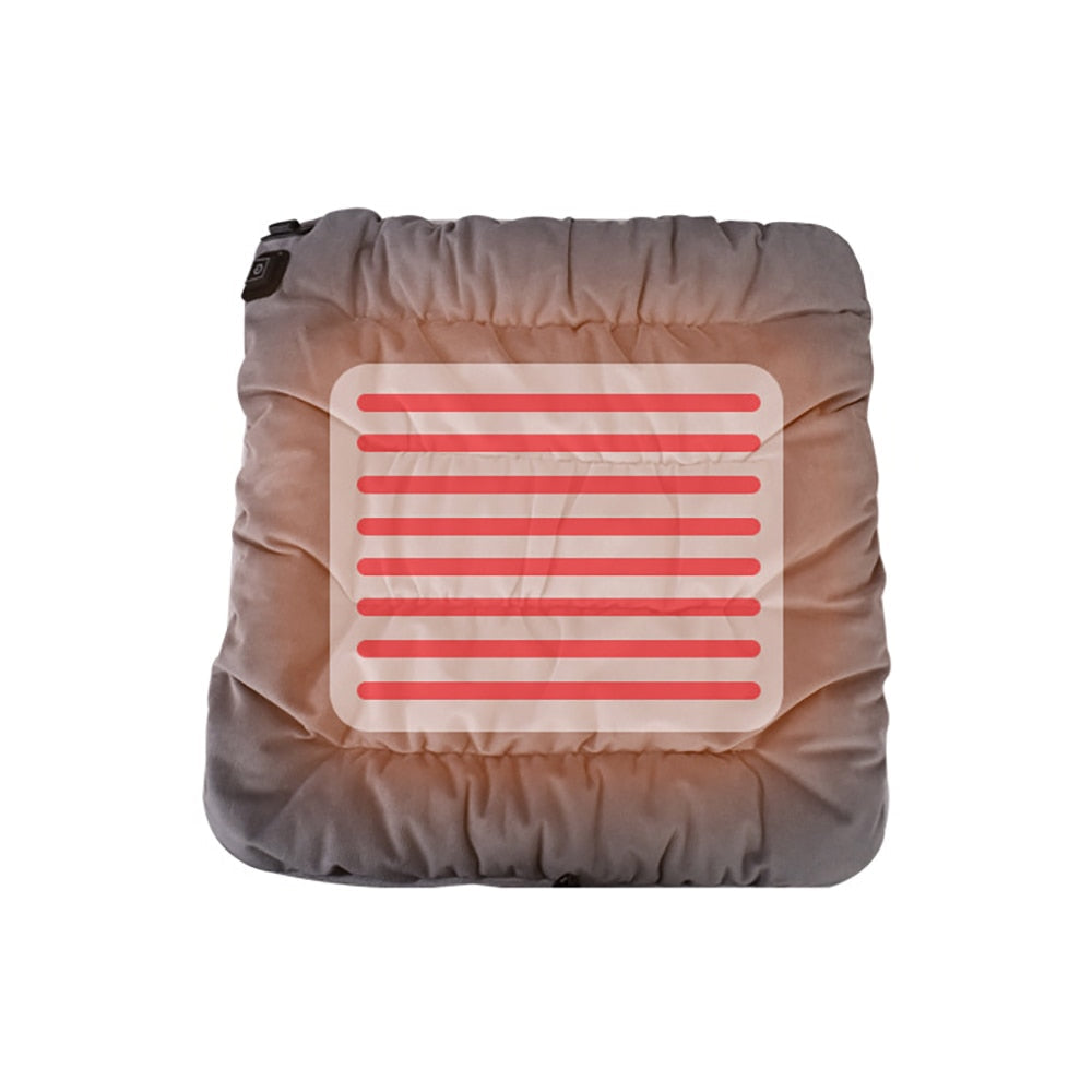 USB Heated Seat Cushion with 3 Temperature Settings for Chair & Couch | Thomler