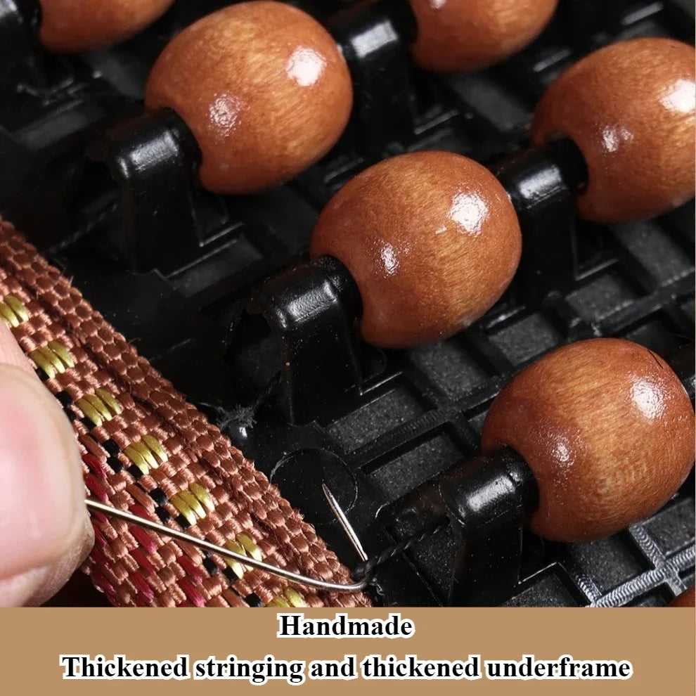 Natural Wooden Bead Car Seat Cushion – Breathable Massage Support with Air Flow Design for Year-Round Driving Comfort | Thomler