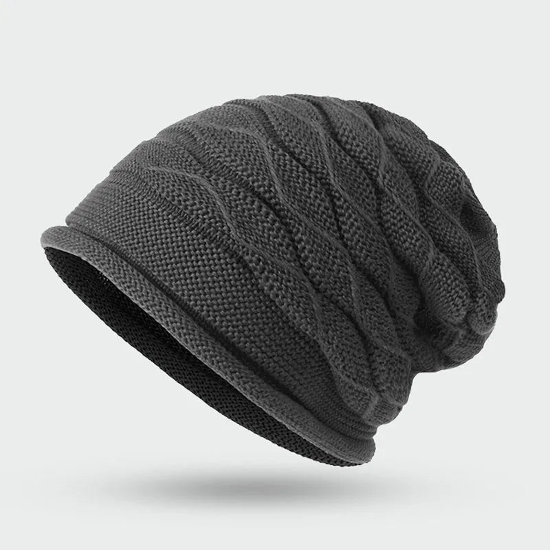 Relaxed-Fit Knit Winter Hat for Men & Women, Acrylic Ribbed Cold-Weather Cap, Daily Wear Head Covering | Thomler