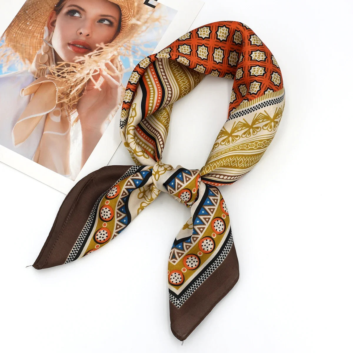 Satin Square Scarf for Women – Multi-Purpose Accessory for Hair, Neck, Bag & Headwrap | Thomler
