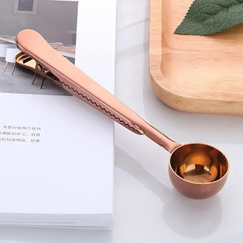Coffee Spoon Clip Stainless Steel 7 in Kitchen Bag Sealer Measuring Tool Durable Multifunction Home Cafe Accessory | Thomler