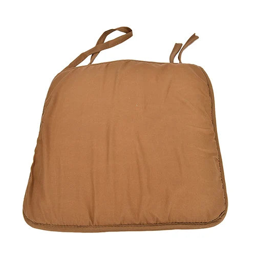 Square Chair Pad with Ties 16×16 in Cotton-Blend Dining Kitchen Office Seat Cushion Modern Solid Color for Indoor Use | Thomler