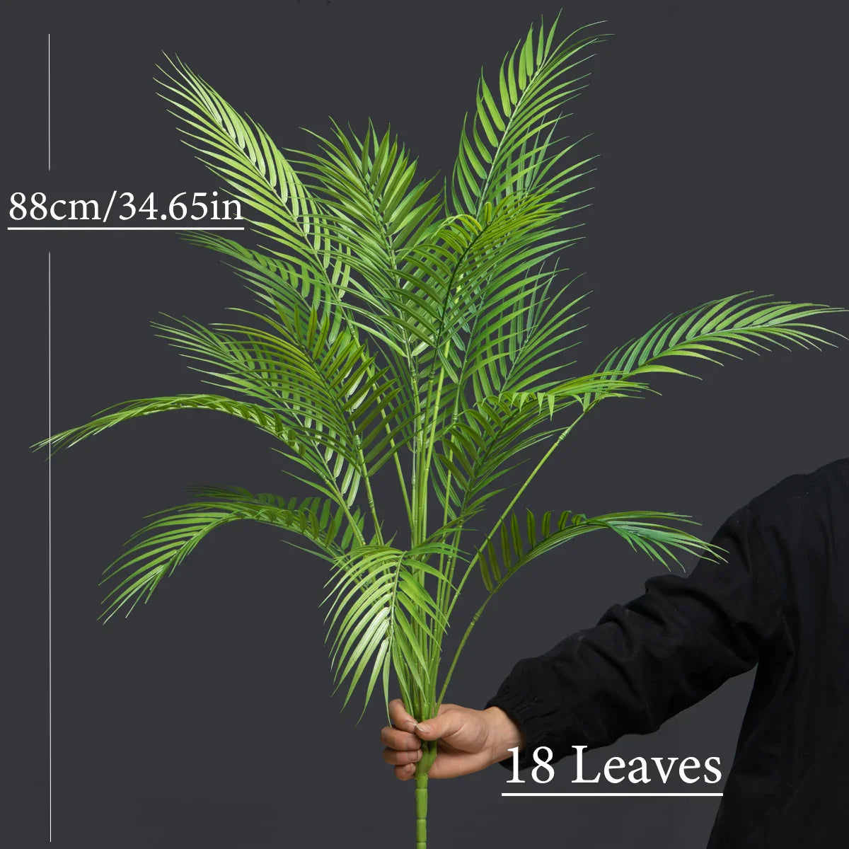 Artificial Palm Tree Plastic 88.0 cm Tropical Indoor Outdoor Decorative Floor Plant Patio Office Greenery | Thomler