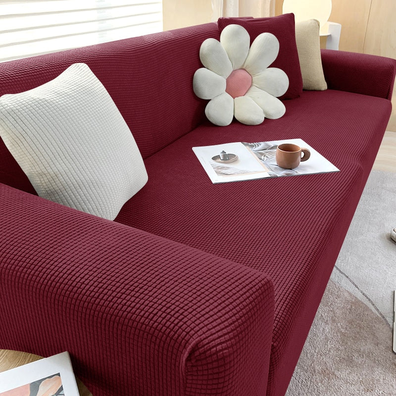 Stretchy Sofa Slipcover with Non-Slip Grip for Living Room – Fits 1 to 4 Seater Couches, Pet-Proof Furniture Protection | Thomler