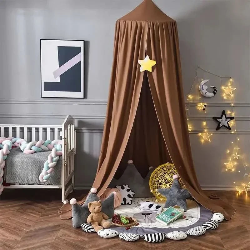 Sheer Fabric Play Tent Canopy for Girls' Bedroom & Reading Nook – Ceiling-Mounted Playhouse Drape | Thomler