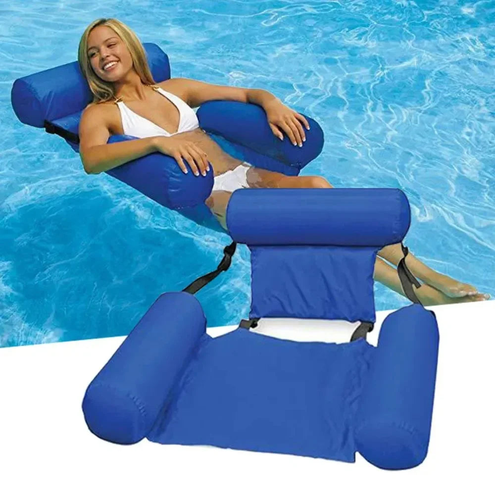 Inflatable Pool Lounger with Backrest – Floating Water Chair for Pool, Lake & Beach | Thomler