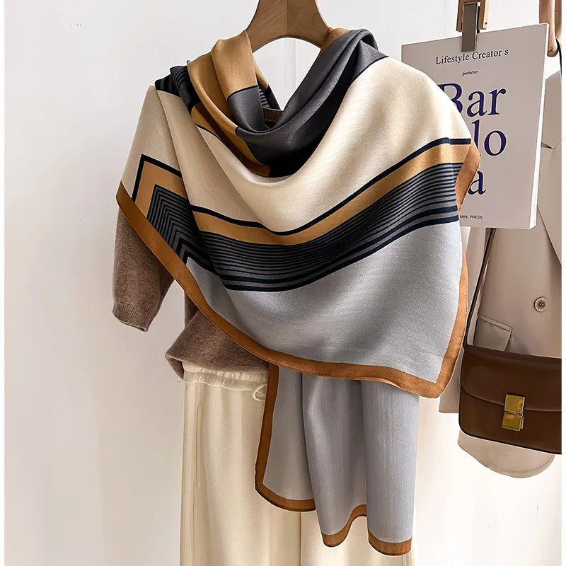 Cozy Wool-Blend Oversized Winter Scarf for Women – Soft Pashmina Wrap Shawl | Thomler
