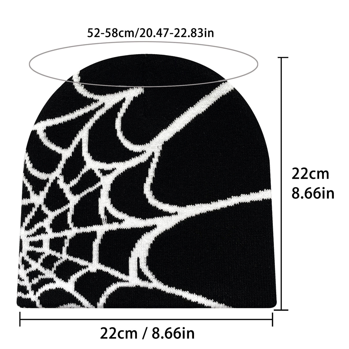 Unisex Y2K Web Knit Beanie Winter Warm Geometric Skull Cap for Outdoor Activities Skiing Sports & Casual Wear | Thomler