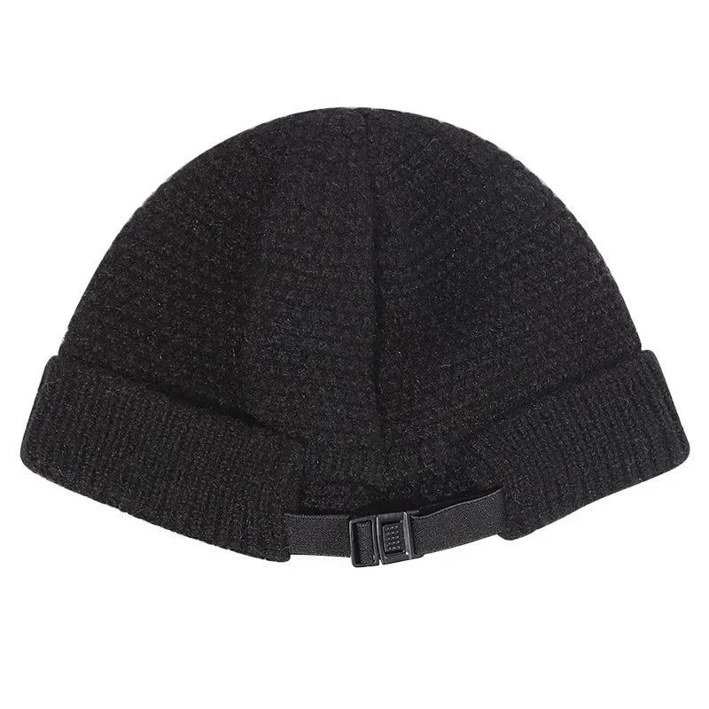 Knit Skullcap with Rolled Cuff – Soft Cotton Winter Hat for Men & Women, Casual Streetwear Beanie, Indoor & Outdoor Headwear | Thomler