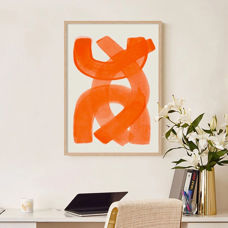 Retro Painterly Statement Art Print on Cotton Canvas | Thomler