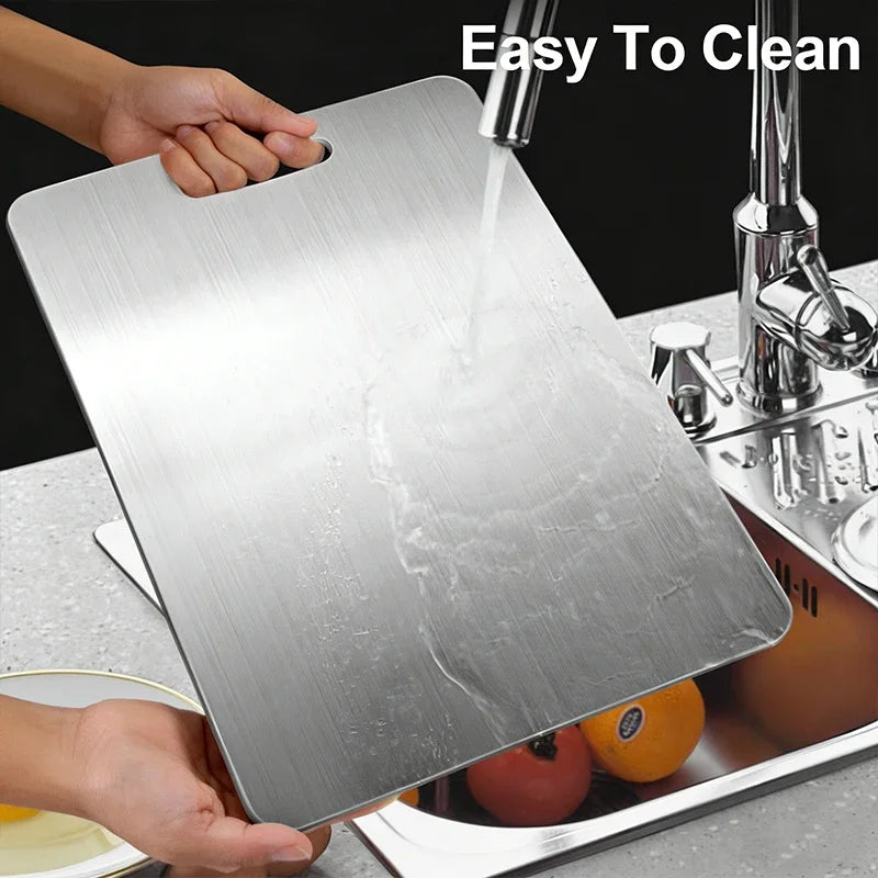 Professional 316 Alloy Prep Surface for Home Cooking, Dual-Use Design, Four Sizes, Heat-Resistant & Wipe-Clean Metal Workspace, Countertop | Thomler
