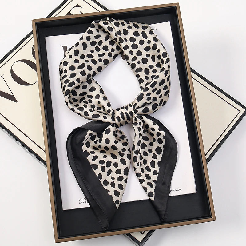 Silky Square Neck Scarf for Women – Multi-Wear Accessory – Hair Tie, Headwrap, Satin Bandana – Versatile Fashion Accent | Thomler