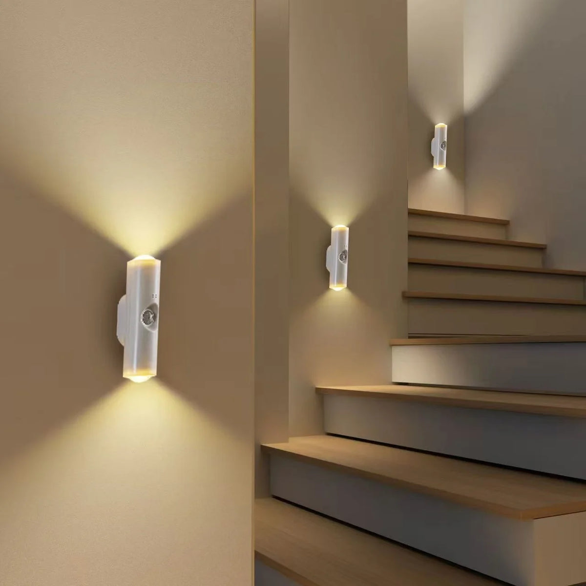 Nachtlampje met bewegingssensor, 7 kleuren, draadloze LED-wandlamp, magnetisch, oplaadbaar, geschikt voor badkamer, slaapkamer en woonkamer.
