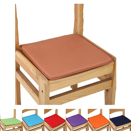 Square Chair Pad with Ties 16×16 in Cotton-Blend Dining Kitchen Office Seat Cushion Modern Solid Color for Indoor Use | Thomler