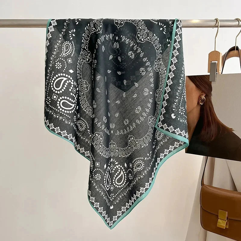 Lightweight Bandana Square Headscarf for Women – Versatile Neck & Hair Wrap in Printed Designs | Thomler