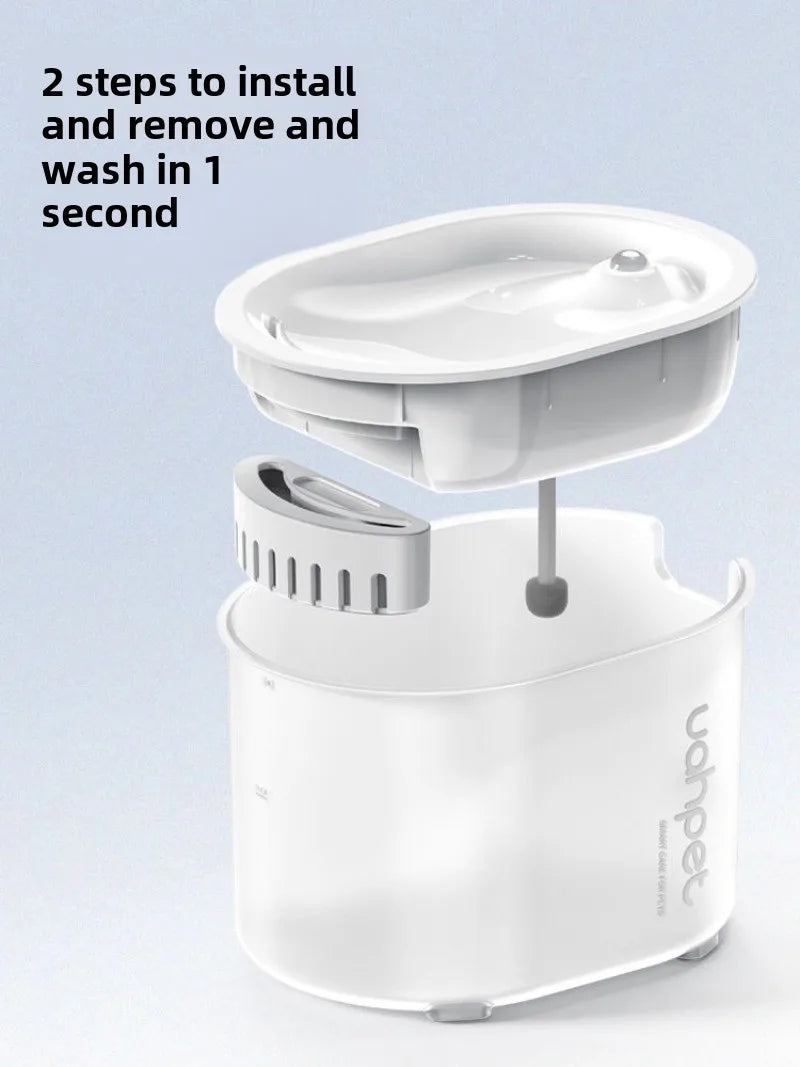 Rechargeable Motion-Sensor Pet Drinking Fountain Auto-Circulating Waterer for Cats & Dogs Multi-Pet Households | Thomler
