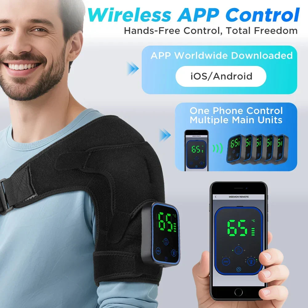 3-in-1 Heated Joint Therapy Massager for Shoulder, Elbow & Knee with App Control & Vibration | Thomler