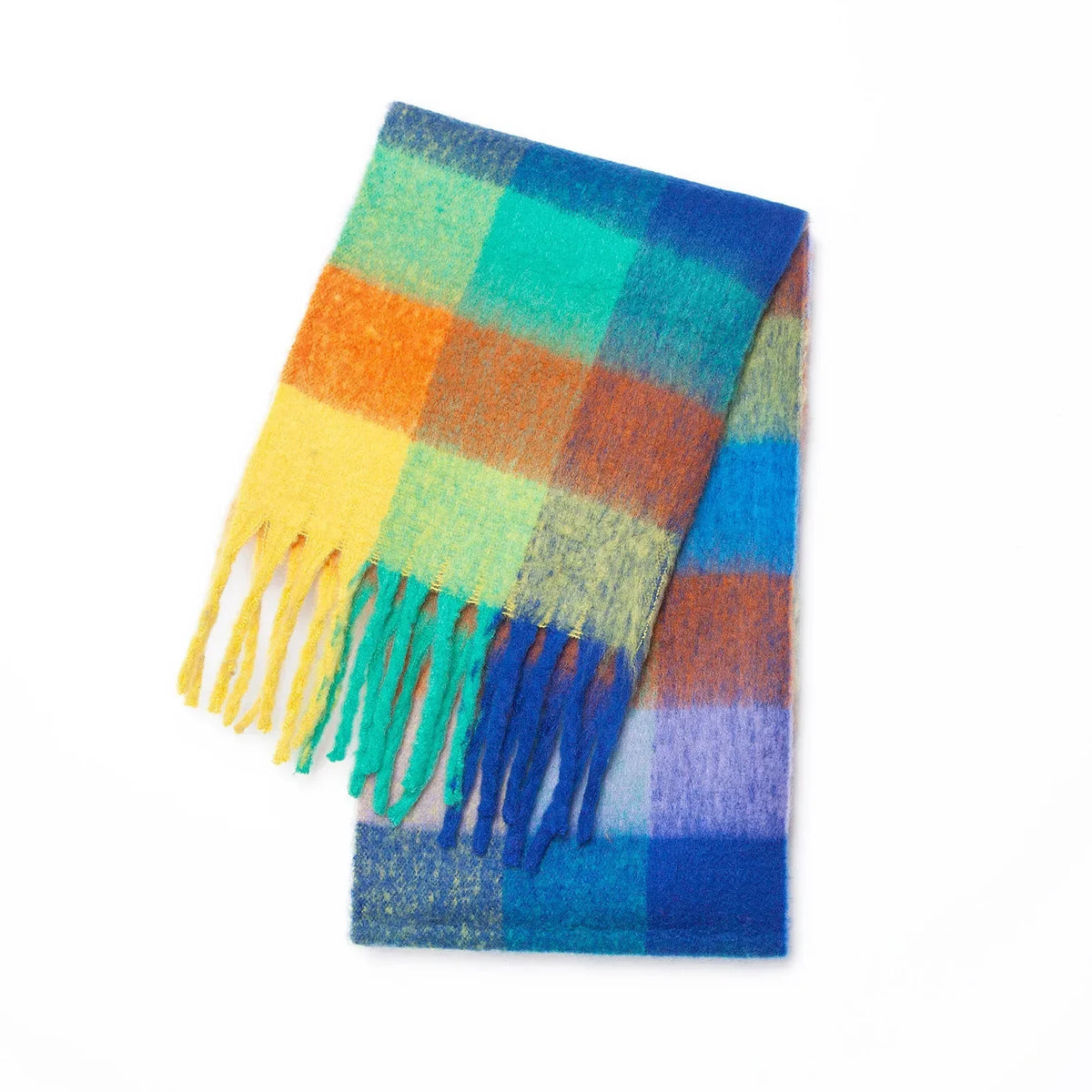Rainbow Cashmere Winter Scarf – Soft & Warm Oversized Shawl Wrap for Women | Thomler