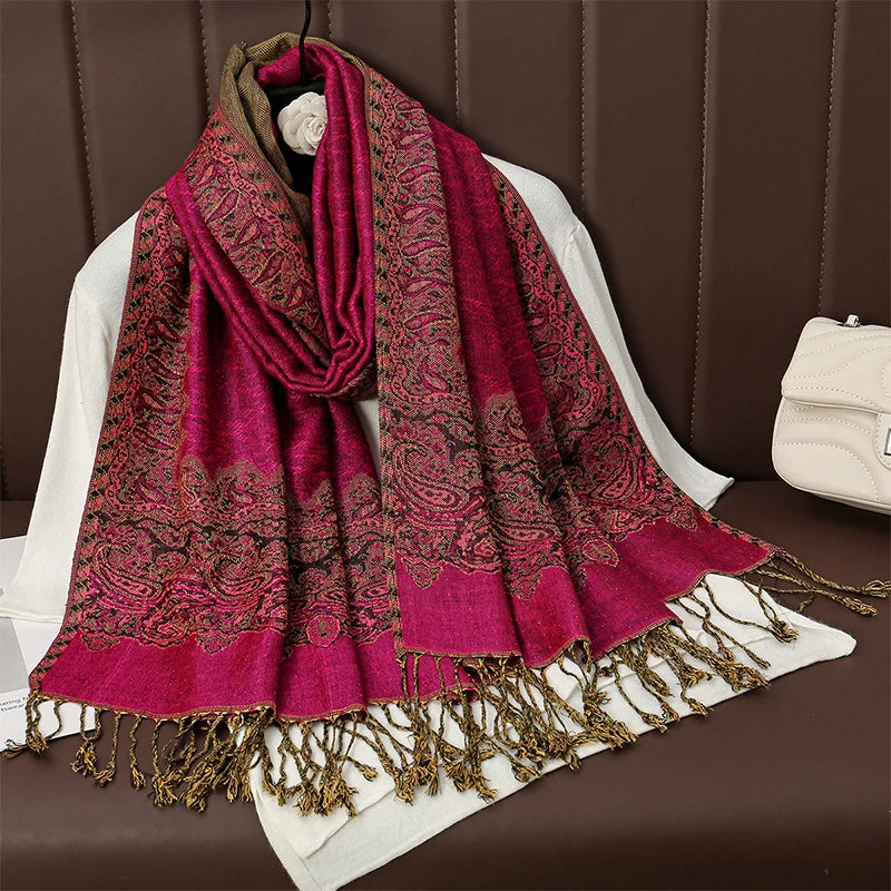 Soft Cotton-Blend Winter Wrap Scarf for Women – Lightweight Shawl for Fall & Cold Weather | Thomler