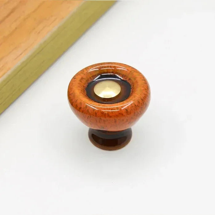 Cabinet Knob Ceramic 3.2 cm Round Furniture Drawer Kitchen Cupboard Handle Replacement Hardware | Thomler